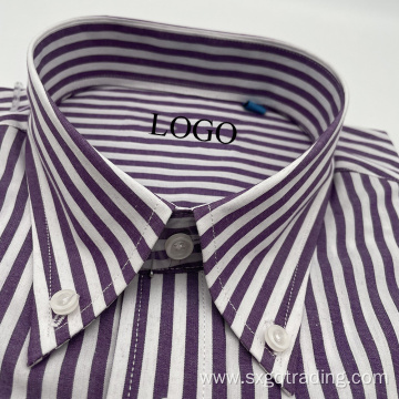 Button-up collar 100% cotton men's shirt